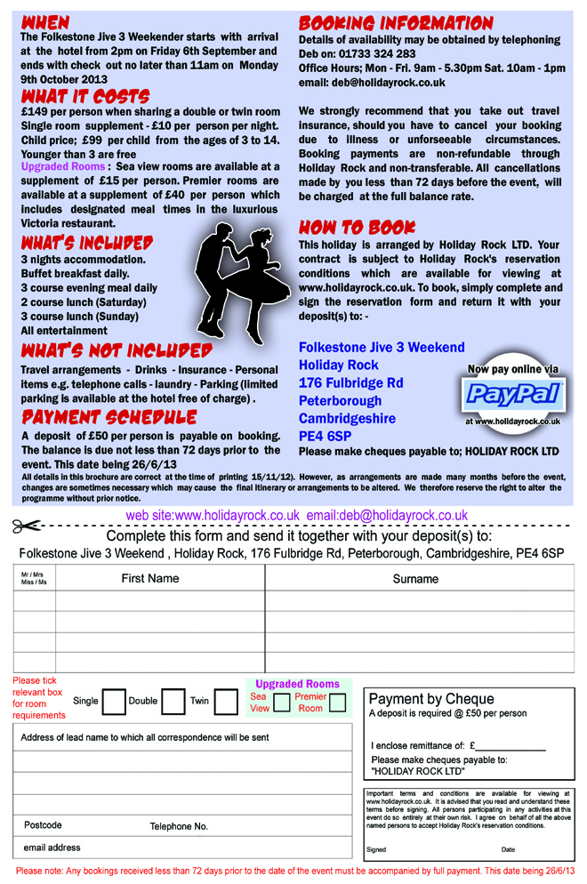 Booking form
