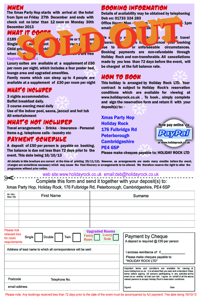 Booking form